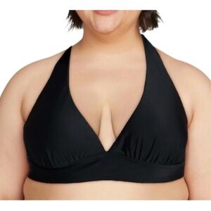 Time and Tru Women's Tall
Triangle Swim Bikini Top Size 1X (W16-18W) Rich Black
